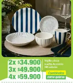 Jumbo Vajilla pieza suelta Accentto oferta