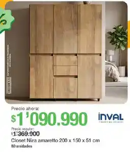 Jumbo Inval closet niza amaretto oferta