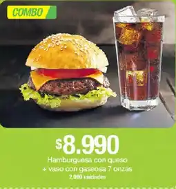 Jumbo Combo hamburguesa con queso oferta