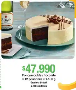 Jumbo Ponqué doble chocolate oferta
