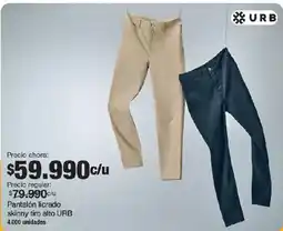 Jumbo Urb pantalón licrado skinny tiro alto oferta