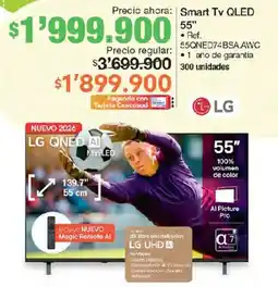 Jumbo LG Smart Tv QLED 55" oferta