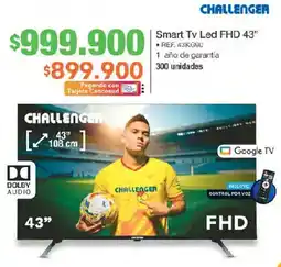 Jumbo Challenger smart tv led fhd 43" oferta