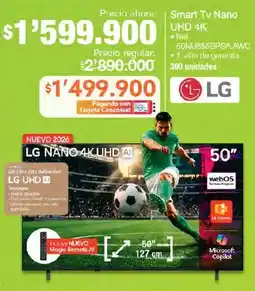 Jumbo LG Nano 4K UHD AI 50" oferta