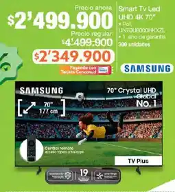 Jumbo Samsung Smart Tv Led UHD 4K 70" oferta