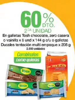 Jumbo Tosh galletas chocolate, zero casera o vainilla oferta
