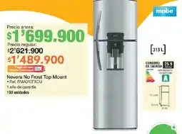 Jumbo Mabe nevera no frost top mount oferta