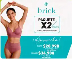 Jumbo brick paquete x2 panty oferta