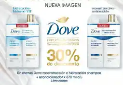 Jumbo Dove reconstrucción e hidratación shampoo oferta