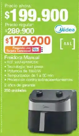 Jumbo Midea freidora manual oferta