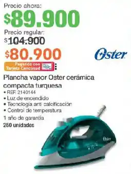 Jumbo Oster plancha vapor cerámica compacta turquesa oferta
