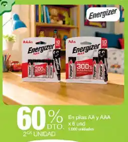 Jumbo Energizer pilas AA y AAA oferta