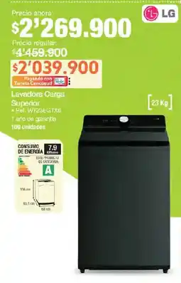 Jumbo LG lavadora carga superior oferta