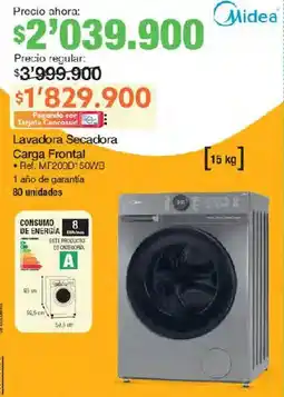 Jumbo Midea lavadora secadora carga frontal oferta