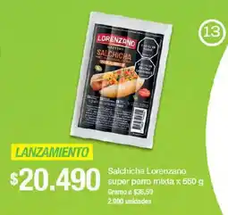 Jumbo Salchicha Lorenzano super perro mixta oferta