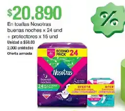 Jumbo Nosotras toallas buenas noches protectores oferta