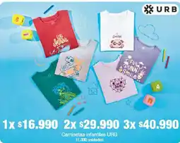 Jumbo URB Camisetas infantiles oferta
