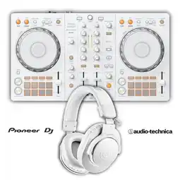 Falabella COMBO Controlador DJ DJ DDJ-FLX4-W Blanco + Audifonos m20x-wh Audio technica oferta