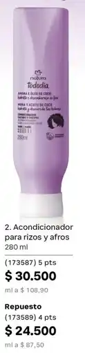 Natura Natura Tododia Acondicionador para rizos y afros oferta