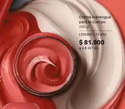 Natura Crema merengue para el cuerpo oferta