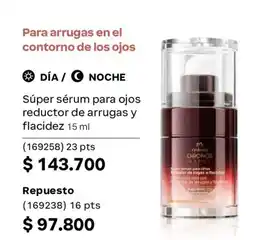 Natura Chronos súper sérum para ojos reductor de arrugas y flacidez oferta