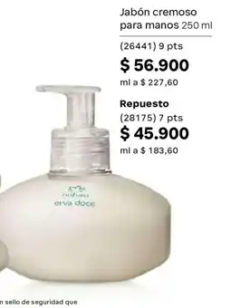 Natura Natura jabón cremoso para manos oferta