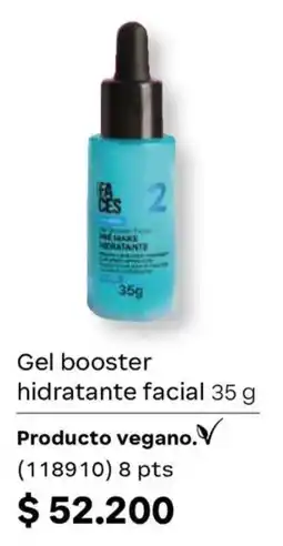 Natura Faces gel booster hidratante facial oferta