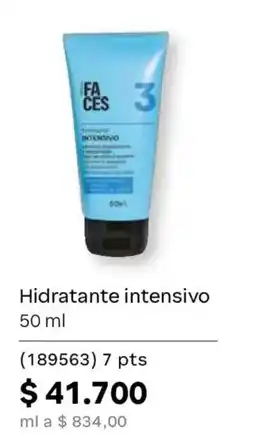 Natura Faces hidratante intensivo oferta