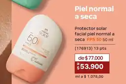 Natura Natura solar protector solar facial piel normal a seca oferta
