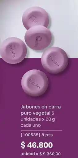 Natura Tododia jabones en barra puro vegetal oferta