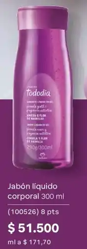 Natura Tododia jabón líquido corporal oferta