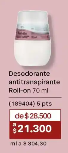 Natura Desodorante antitranspirante Roll-on oferta