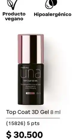 Natura una top coat 3d gel oferta