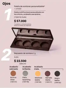 Natura Ojos Paleta de sombras personalizable oferta