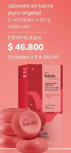 Natura tododia jabones en barra puro vegetal oferta