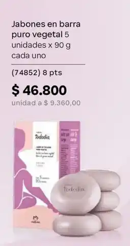 Natura Tododia jabones en barra puro vegetal oferta