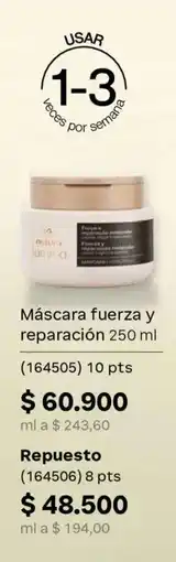Natura Natura lujo Máscara fuerza y reparación oferta