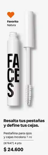 Natura Faces pestaña para ojos y cejas incolora oferta