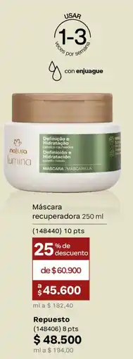 Natura Natura lumina Mascarra recuperadora oferta