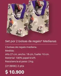 Natura Set por 2 bolsas de regalo medianas oferta