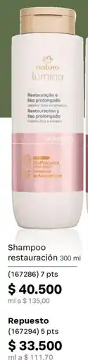 Natura Natura lumina Shampoo restauración oferta
