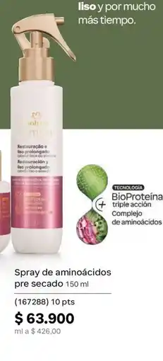 Natura Natura Lumina spray de aminoacidos pre secado oferta