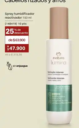 Natura Natura lumina Spray humidificador reactivador oferta