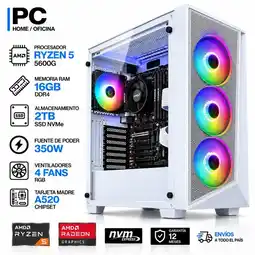 Falabella PC GAMER RYZEN 5 5600GT - RAM 16GB - SSD 2TB - BOARD A520 - FUENTE 350W oferta