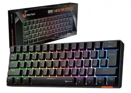 Falabella Teclado Meetion Mecanico Gamer QWERTY Outemu Blue español de latinoamérica color negro con luz RGB oferta