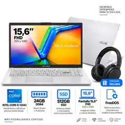 Falabella Portátil /Asus X1504VA-BQ4555 /Intel Corei5 1334U/ 24GB/ 512GB Pantalla 15,6 oferta