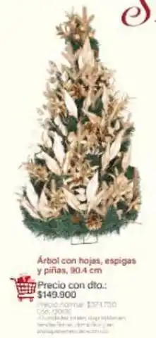 Panamericana Árbol con hojas, espigas y piñas oferta