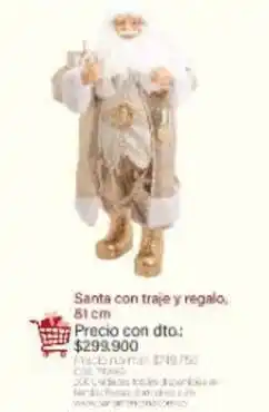 Panamericana Santa con traje y regalo, 81 cm oferta