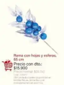 Panamericana Rama - con hojas y esferas oferta