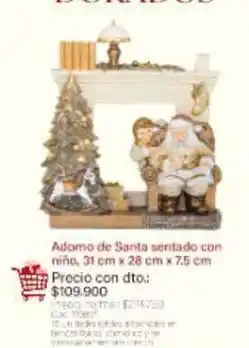 Panamericana Adorno de santa sentado con niño oferta